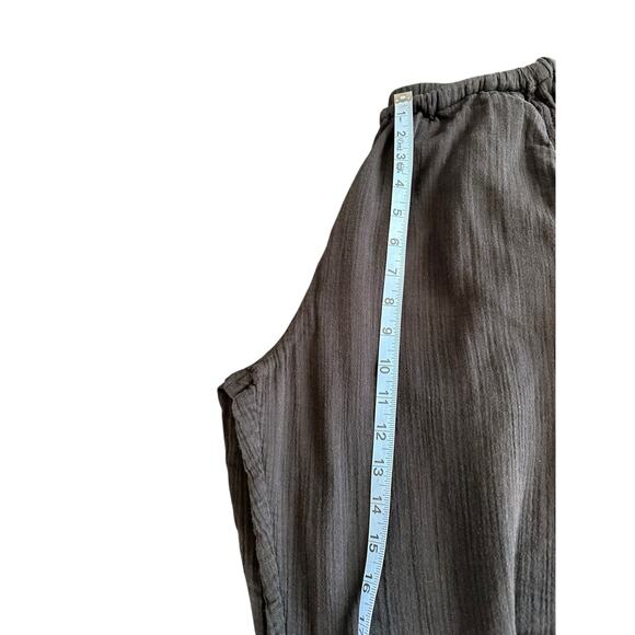 American Colors by Alex Lehr Pants Black Gauze Relaxed Lagenlook Casual Medium‎ - Picture 9 of 11